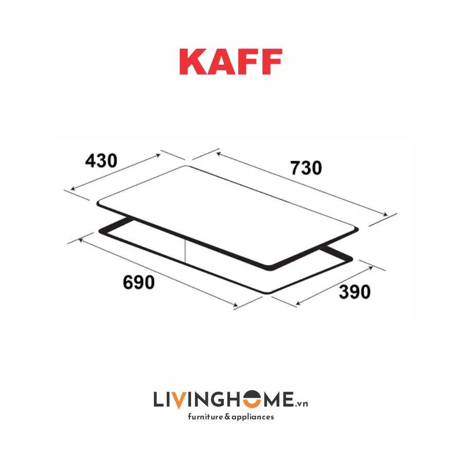 Bếp Điện Từ Kaff KF-FL101IC 73CM 1 Điện 1 Từ 11 Bếp Điện Từ Kaff KF-FL101IC