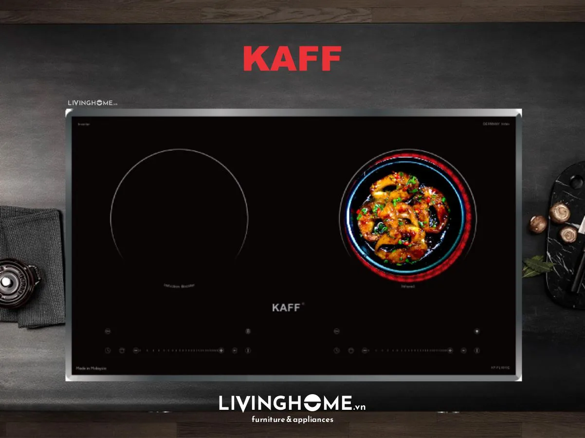 Bếp Điện Từ Kaff KF-FL101IC 73CM 1 Điện 1 Từ 8 Bếp Điện Từ Kaff KF-FL101IC