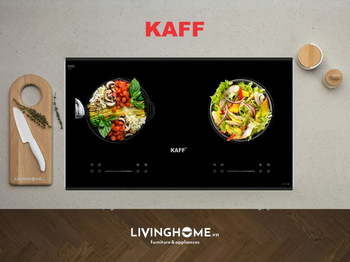 Bếp Điện Từ Kaff KF-FL108 73CM 1 Từ 1 Điện Mặt Kính Schott Ceran 14 Bếp điện từ Kaff KF-FL108