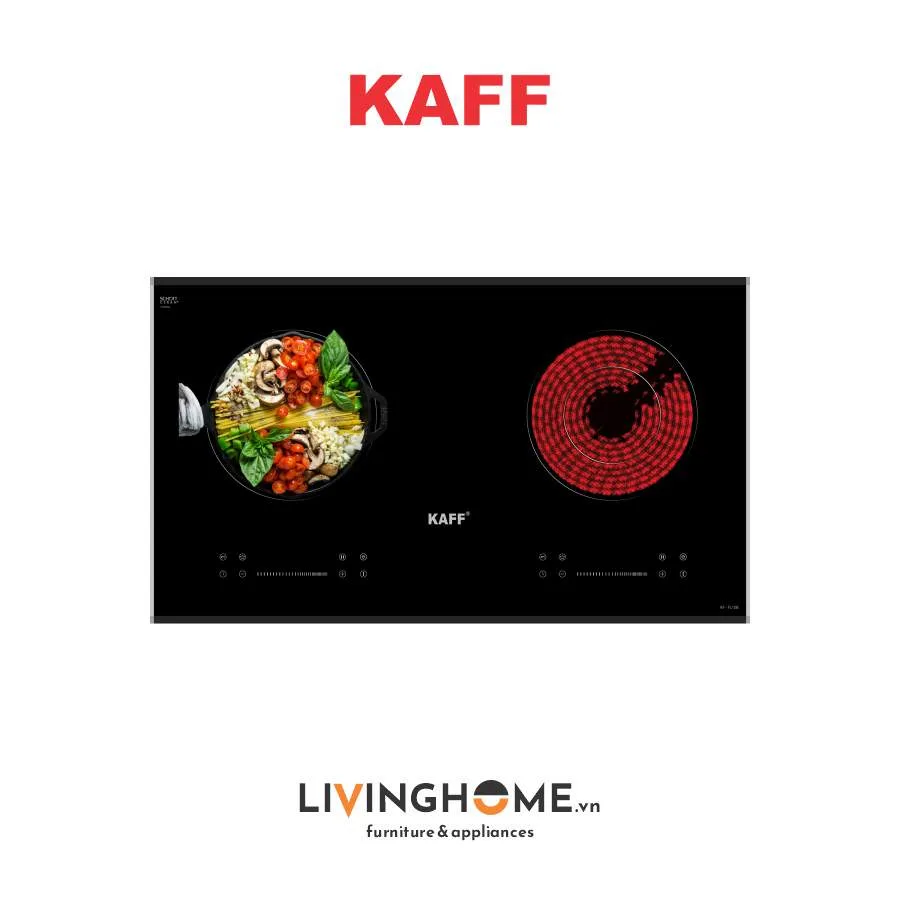 Bếp Điện Từ Kaff KF-FL108 73CM 1 Từ 1 Điện Mặt Kính Schott Ceran 16 Bếp điện từ Kaff KF-FL108