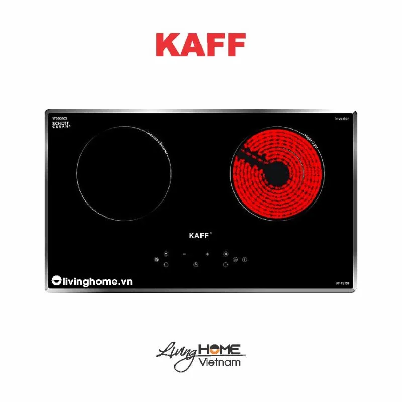Bếp Điện Từ Kaff KF-FL109 73CM 1 Điện 1 Từ Kính Schott Ceran 8 Bếp Điện Từ Kaff KF-FL109 73CM 1 Điện 1 Từ Kính Schott Ceran