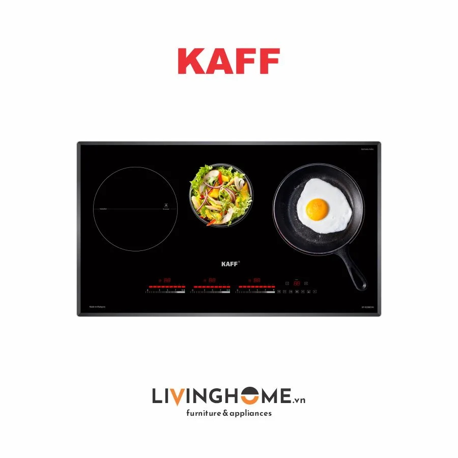 Bếp Điện Từ Kaff KF-IG3001IH 78CM 2 Từ 1 Điện Kính Crystal 6 Bếp Điện Từ Kaff KF-IG3001IH