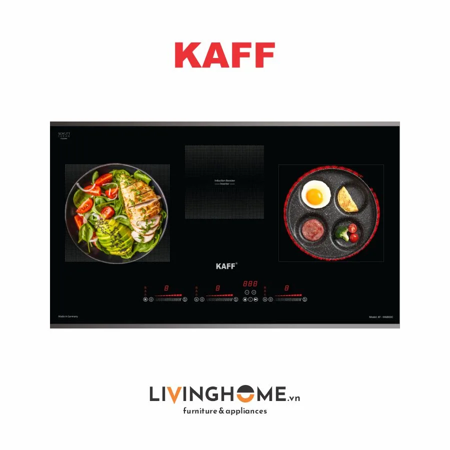 Bếp Điện Từ Kaff KF-IH6003IH 78CM 2 Từ 1 Điện Kính Schott Ceran 13 Bếp Điện Từ Kaff KF-IH6003IH