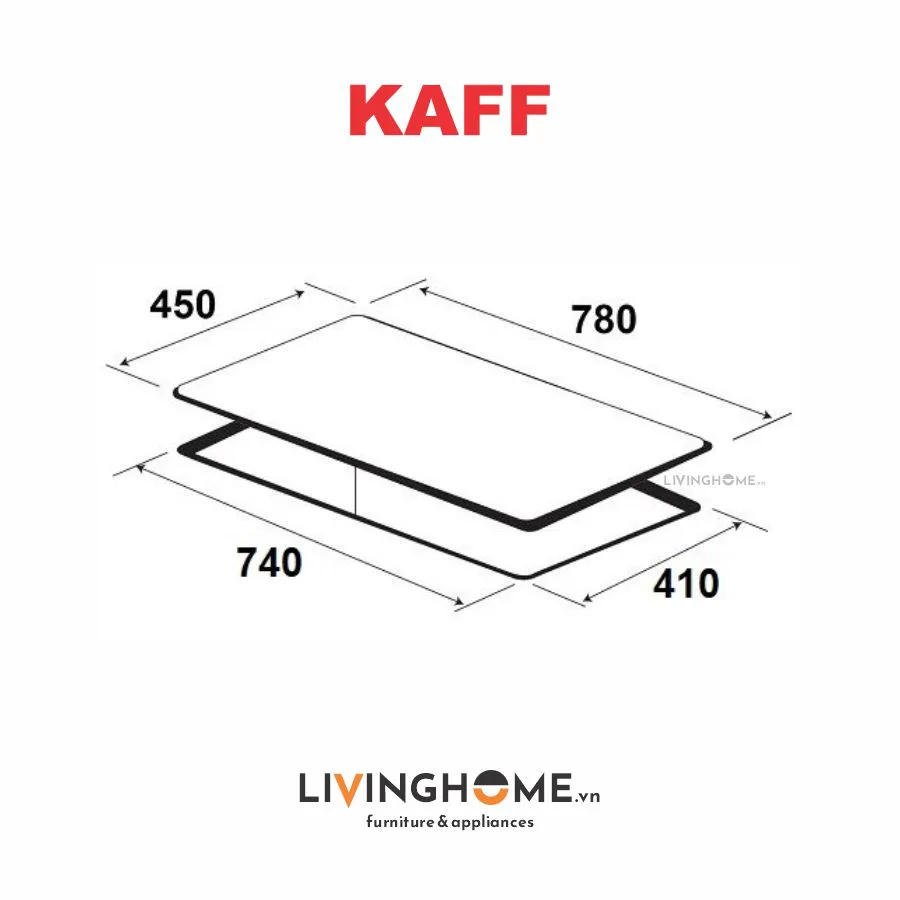 Bếp Điện Từ Kaff KF-IH6003IH 78CM 2 Từ 1 Điện Kính Schott Ceran 15 Bếp Điện Từ Kaff KF-IH6003IH