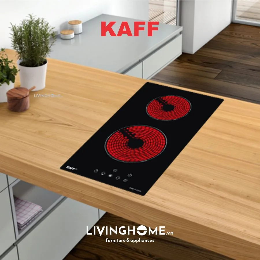 Bếp Điện Kaff KF-330DC 29CM 2 Điện Domino Kính Crystal 17 Bếp Điện Kaff KF-330DC