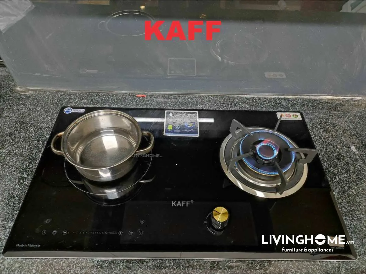 Bếp Gas Kết Hợp Từ Kaff KF-088IG 73CM 1 Từ 1 Gas Mặt Kính Crystal 7 Bếp gas kết hợp từ Kaff KF-088IG
