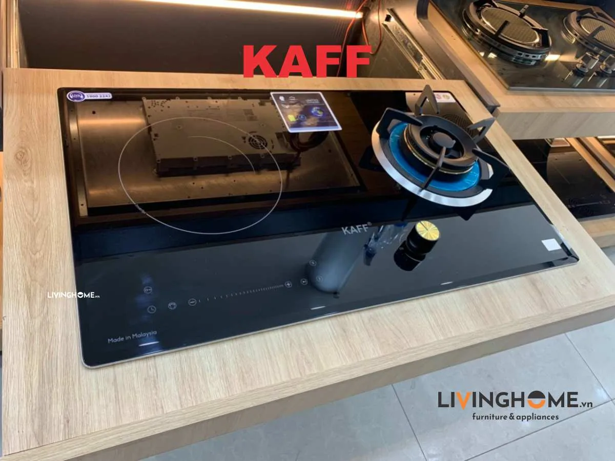 Bếp Gas Kết Hợp Từ Kaff KF-088IG 73CM 1 Từ 1 Gas Mặt Kính Crystal 4 Bếp gas kết hợp từ Kaff KF-088IG
