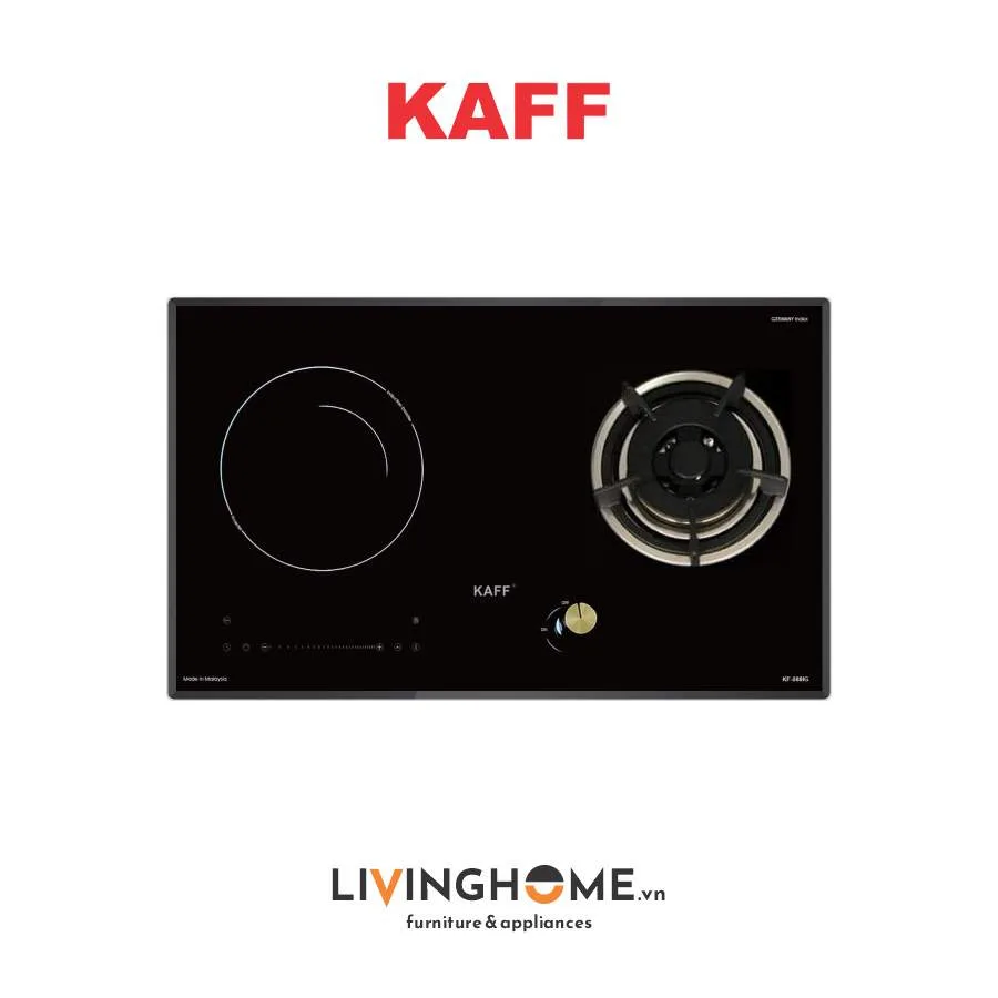 Bếp Gas Kết Hợp Từ Kaff KF-088IG 73CM 1 Từ 1 Gas Mặt Kính Crystal 3 Bếp Gas Kết Hợp Từ Kaff KF-088IG
