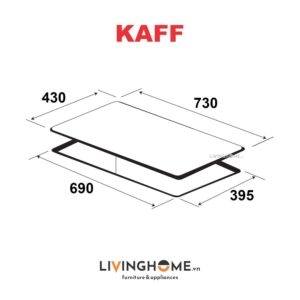 Bếp Gas Kết Hợp Từ Kaff KF-088IG 73CM 1 Từ 1 Gas Mặt Kính Crystal 17 Bếp Gas Kết Hợp Từ Kaff KF-088IG