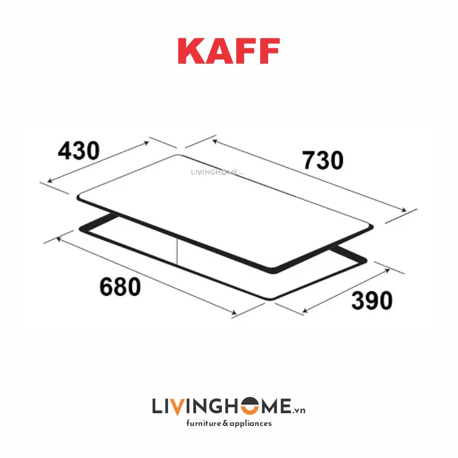 Bếp Từ Kaff KF-FL99II 73CM 2 Từ Mặt Kính Euro Platinum 7 Bếp Từ Kaff KF-FL99II