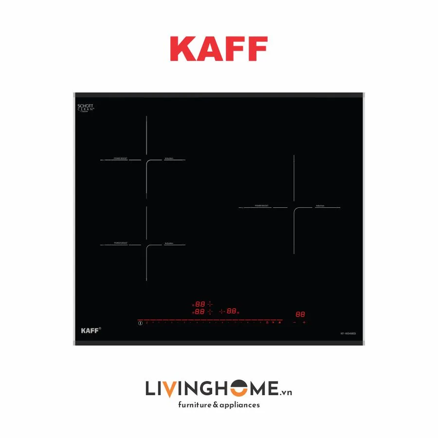 Bếp Từ Kaff KF–HI5468SI 62CM 3 Từ Kính Schott Ceran 3 Bếp Từ KAFF KF–HI5468SI