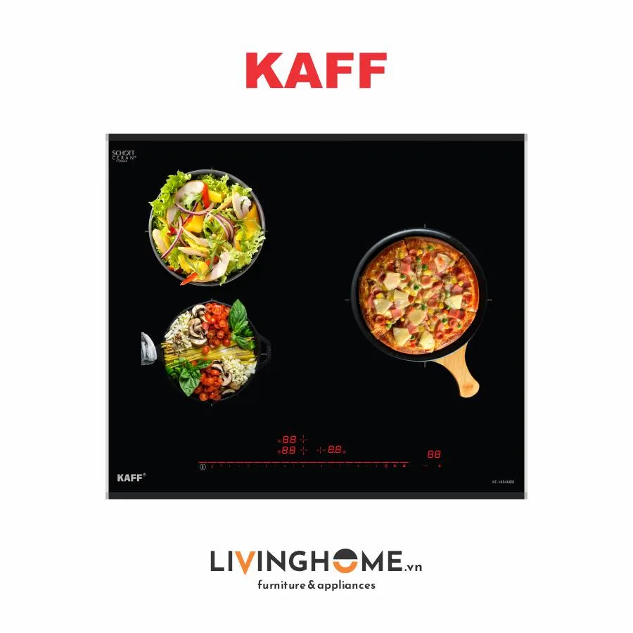 Bếp Từ Kaff KF–HI5468SI 62CM 3 Từ Kính Schott Ceran 6 Bếp Từ KAFF KF–HI5468SI