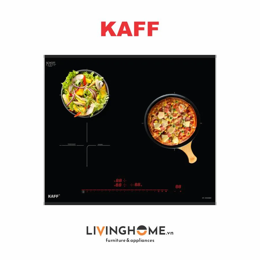 Bếp Từ Kaff KF–HI5468SI 62CM 3 Từ Kính Schott Ceran 18 Bếp Từ KAFF KF–HI5468SI