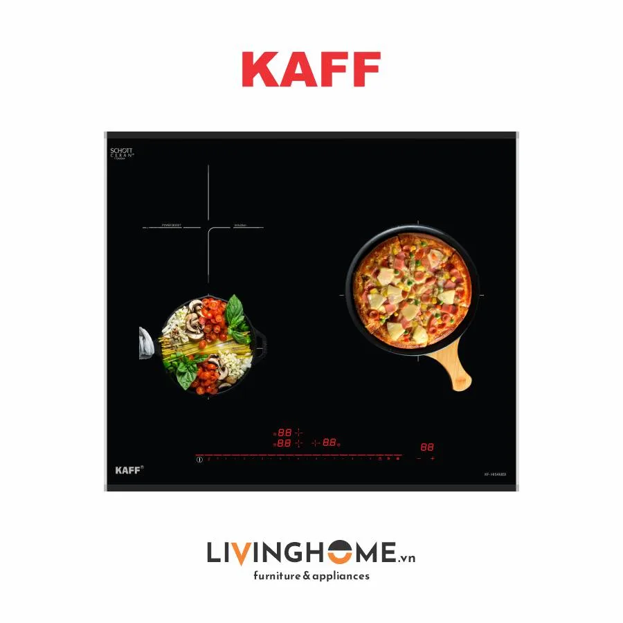 Bếp Từ Kaff KF–HI5468SI 62CM 3 Từ Kính Schott Ceran 17 Bếp Từ KAFF KF–HI5468SI