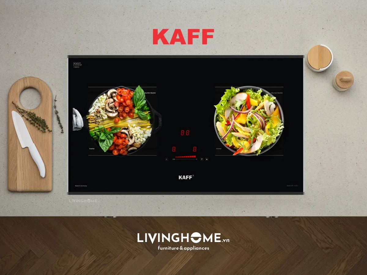 Bếp Từ Kaff KF-IH201II 74CM 2 Từ Mặt Kính Schott Ceran 18 Bếp Từ Kaff KF-IH201II
