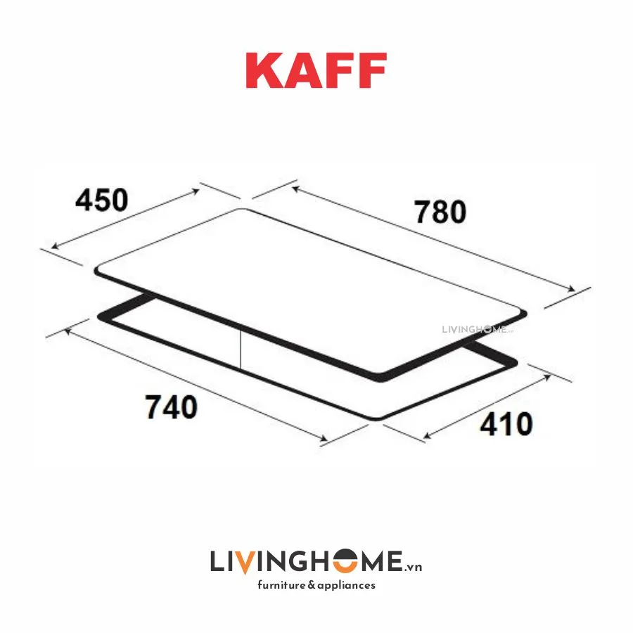 Bếp Từ Kaff KF-IH6003II 78CM 3 Từ Mặt Kính Schott Ceran 7 Bếp Từ KAFF KF-IH6003II