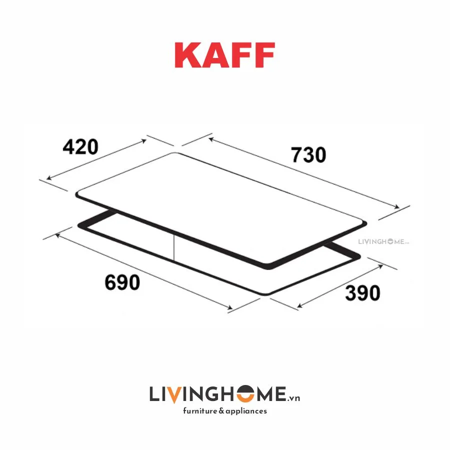 Bếp Từ Kaff KF-SD300II 73CM 2 Từ Kính Crystal 20 Bếp Từ Kaff KF-SD300II