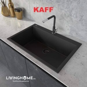 Chậu rửa chén Kaff GRANITE KF-MONDX-6845 đen sang trọng