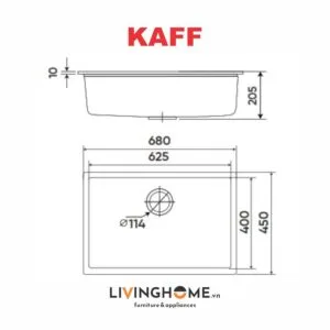 Chậu rửa chén Kaff GRANITE KF-MONDX-6845 đen sang trọng 9 Chậu rửa chén Kaff GRANITE KF-MONDX-6845 đen sang trọng