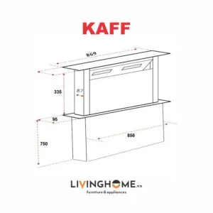 Máy Hút Mùi Kaff KF-AT900 Âm Bàn 1000m3/h 16 Máy Hút Mùi Kaff KF-AT900