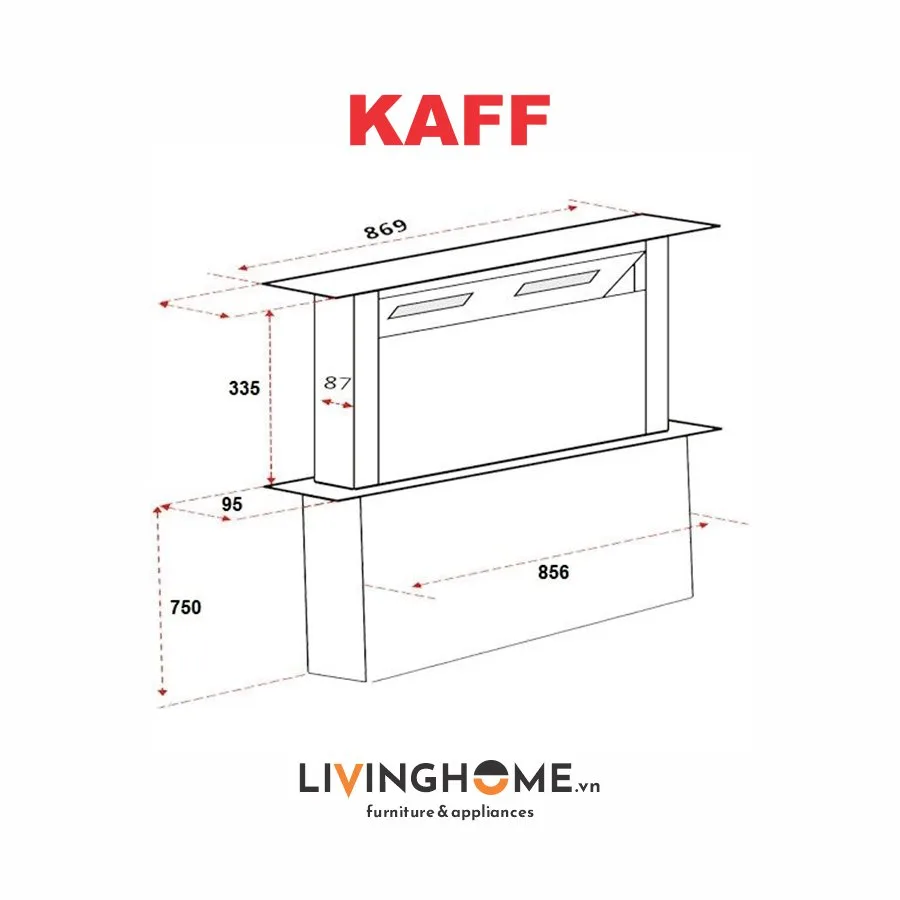 Máy Hút Mùi Kaff KF-AT900 Âm Bàn 1000m3/h 9 Máy Hút Mùi Kaff KF-AT900