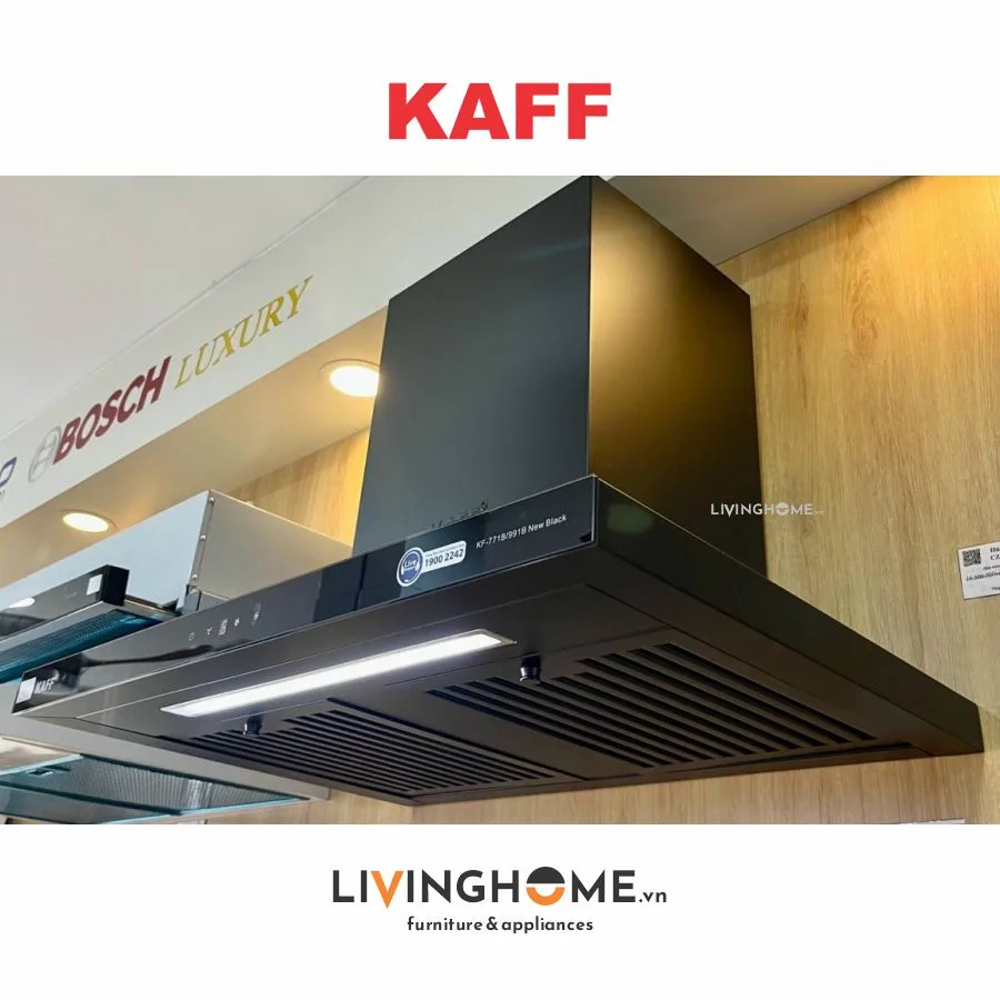 Máy Hút Mùi Kaff KF-771B 70cm Cảm Ứng 1200m3/h 15 Máy hút mùi Kaff KF-771B New Black