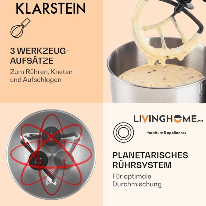 Máy trộn thực phẩm Klarstein KL-BELLA ELENGANCE