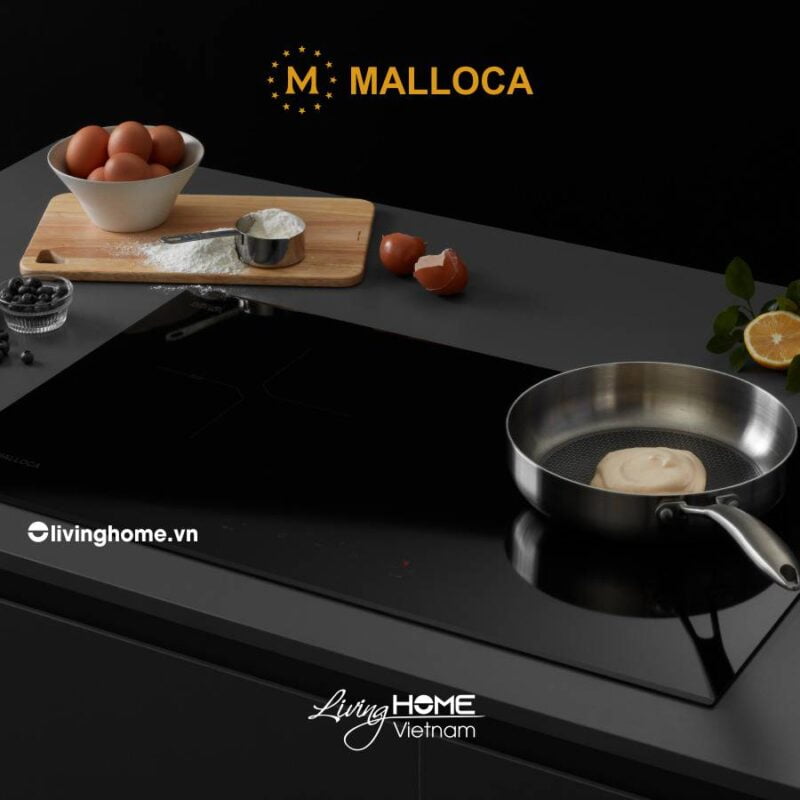 Bếp từ Malloca MH-02I N âm 2 từ mặt kính Eurokera
