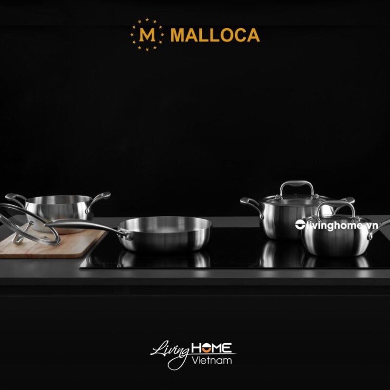 Bộ nồi Malloca SA-2041inox 9 món cao cấp