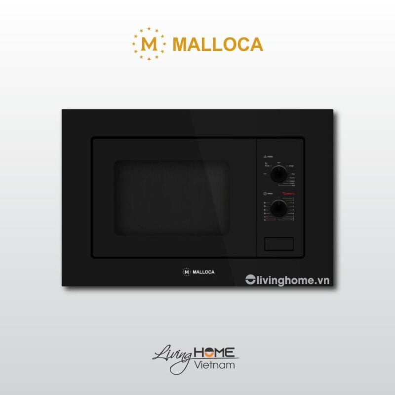 Lò vi sóng Malloca MW-820B âm tủ dung tích 20L màu đen thiết kế nhỏ gọn