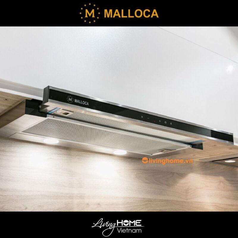 Máy hút mùi âm tủ Malloca K1509 TC được thiết kế với điều khiển cảm ứng giúp người dùng sễ dàng sử dụng