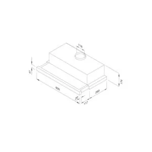 Máy hút mùi âm tủ Malloca K1506 inox bền bỉ