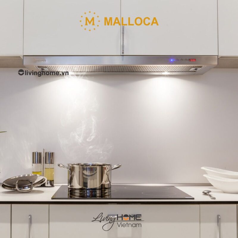Máy hút mùi âm tủ Malloca K1509 được thiết kế với chất liệu inox cao cấp không gỉ luôn sáng bóng, chống vân tay