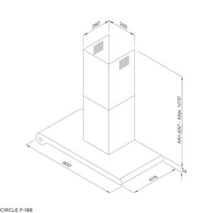 Máy hút mùi Malloca CIRCLE F-188 áp tường cảm ứng hiện đại