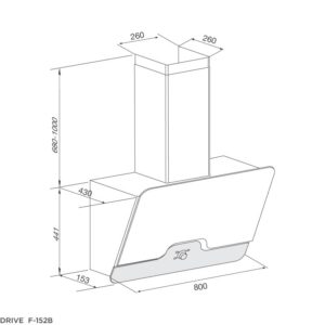Máy hút mùi Malloca DRIVE F-152B áp tường kính đen, cảm ứnng 9 Máy hút mùi Malloca DRIVE F-152B áp tường kính đen, cảm ứnng