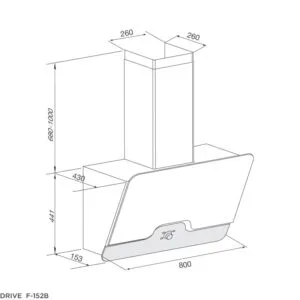Máy hút mùi Malloca DRIVE F-152B áp tường kính đen, cảm ứnng 9 Máy hút mùi Malloca DRIVE F-152B áp tường kính đen, cảm ứnng