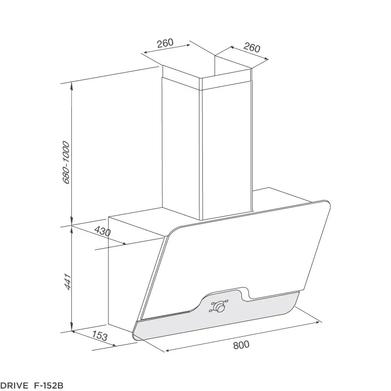 Máy hút mùi Malloca DRIVE F-152B áp tường kính đen, cảm ứnng 6 Máy hút mùi Malloca DRIVE F-152B áp tường kính đen, cảm ứnng