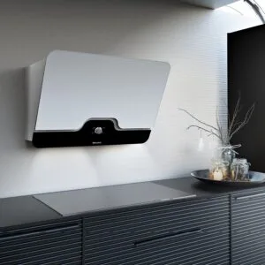 Máy hút mùi Malloca DRIVE F-152W gắn tường trắng kết hợp đen đẹp hoàn mỹ