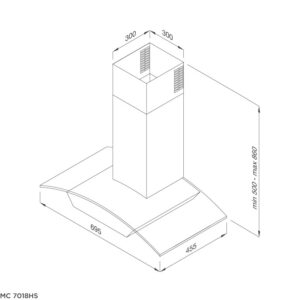 Máy hút mùi Malloca MC 7018HS áp tường công suất mạnh mẽ