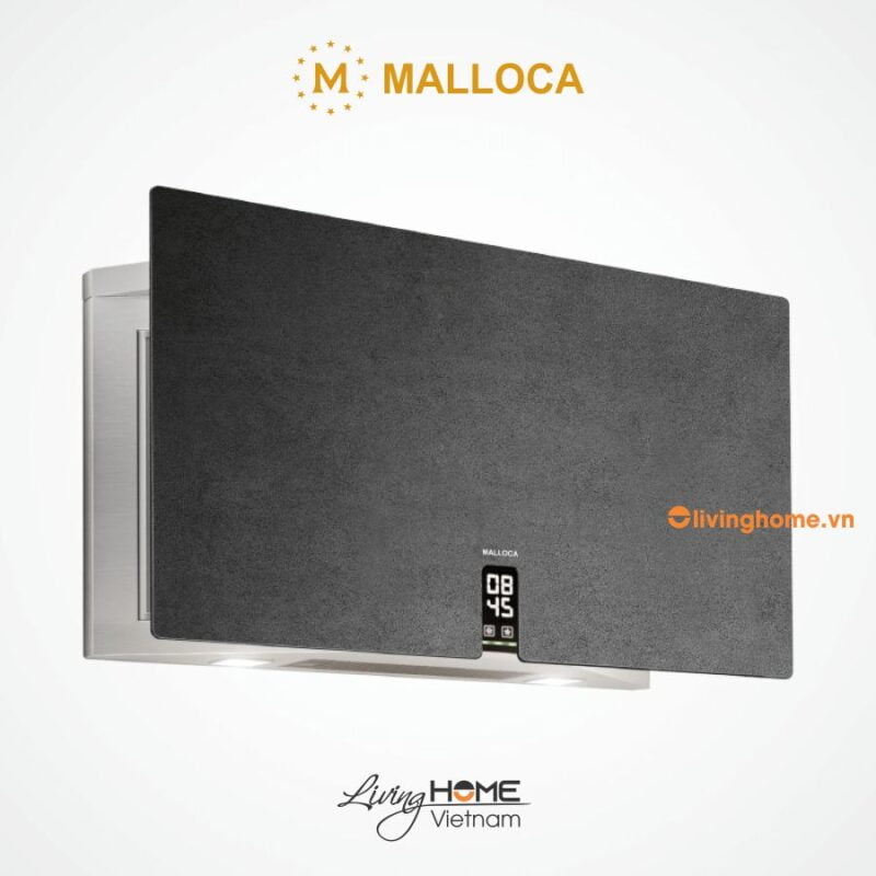 Máy hút mùi áp tường Malloca TIME K-15 NERO với thiết kế phong cách tối giản phù hợp với mọi gia đình
