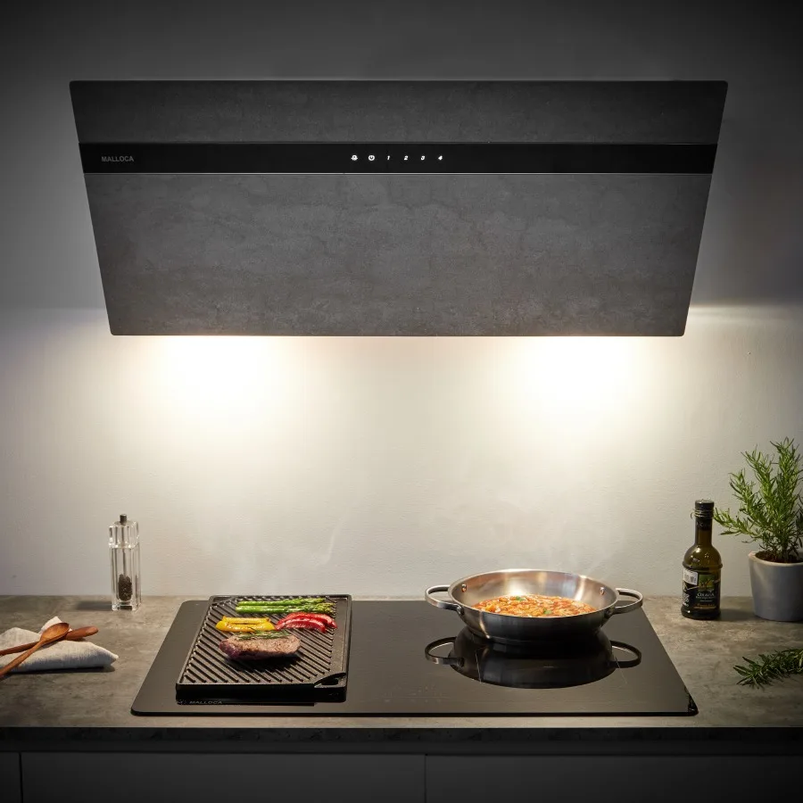 Máy hút mùi Malloca VITA V-15 GRES áp tường kính gương cap cấp 5 may hut ap tuong vita v 15 gres 2 1