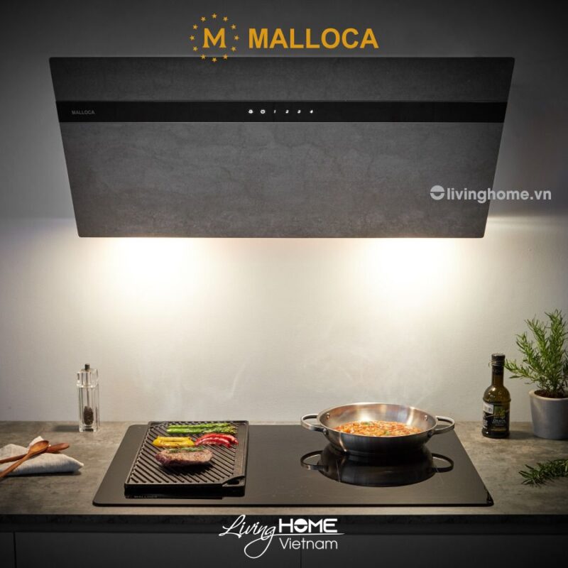 Máy hút mùi áp tường Malloca VITA V-15 GRES được thiết kế tinh xảo trong đường nét và đem đến đẳng cấp khác biệt cho các gian bếp