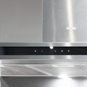 Máy hút mùi Malloca ZETA K1573 áp tường inox phối với kính đen sang trọng 10 Máy hút mùi Malloca ZETA K1573 áp tường inox phối với kính đen sang trọng
