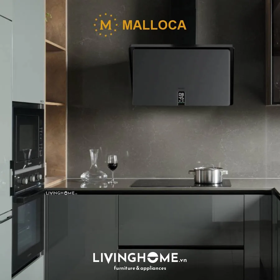 Máy Hút Mùi Malloca TIME K-153MB 80CM Cảm Ứng 850m3/h 22 Máy Hút Mùi Malloca TIME K-153MB