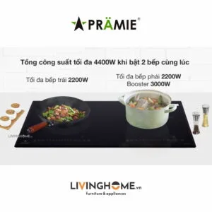Bếp Điện Từ Pramie PRMY 2108 73CM 1 Điện 1 Từ Kính Ceramic 18 Bếp điện từ Pramie PRMY 2108