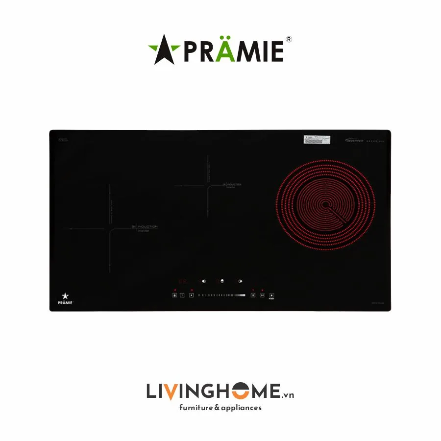 Bếp Điện Từ Pramie PRTH 3201 78CM 2 Từ 1 Điện Kính Ceramic 3 Bếp Điện Từ Pramie PRTH 3201