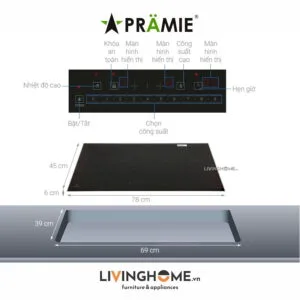 Bếp từ Pramie IPP 6588 đôi thông minh tiết kiệm điện 9 Bếp từ Pramie IPP 6588