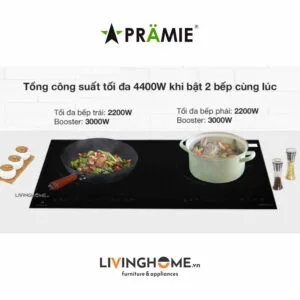 Bếp từ Pramie PRMY 2205 đôi hiện đại điều khiển cảm ứng siêu nhạy 11 Bếp từ Pramie PRMY 2205