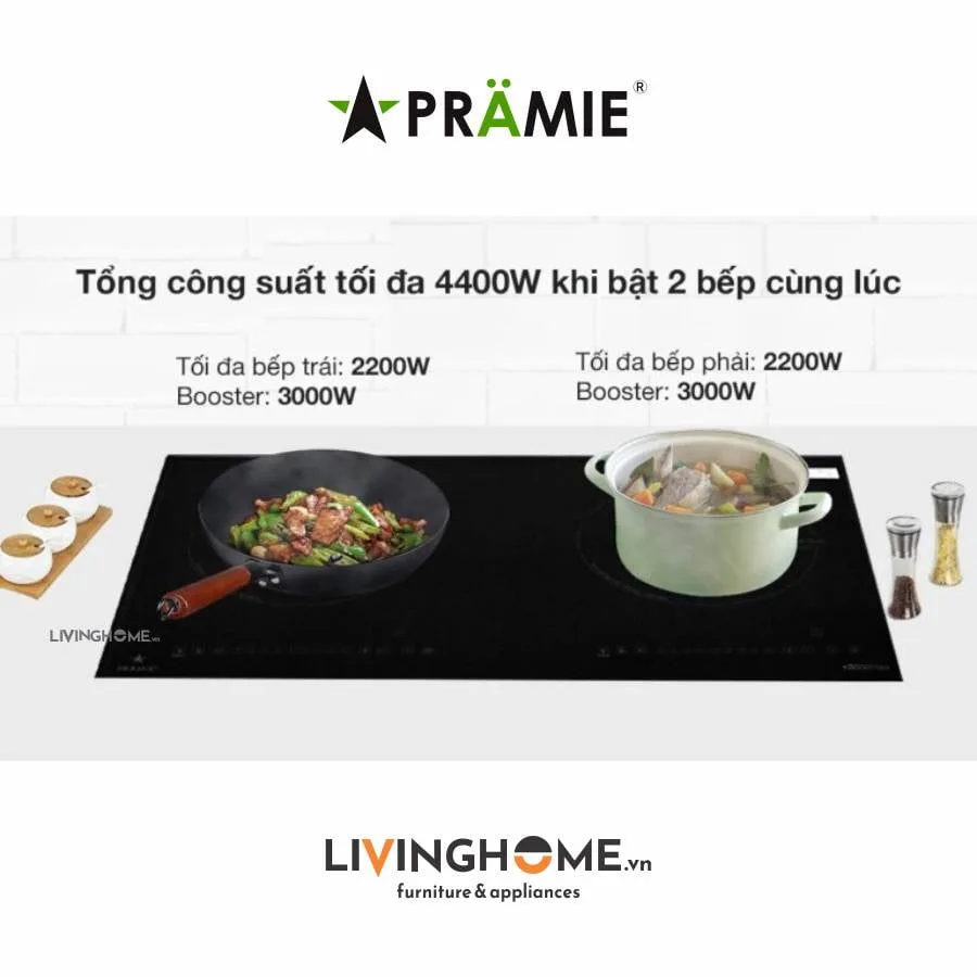 Bếp từ Pramie PRMY 2205 đôi hiện đại điều khiển cảm ứng siêu nhạy 14 Bếp từ Pramie PRMY 2205