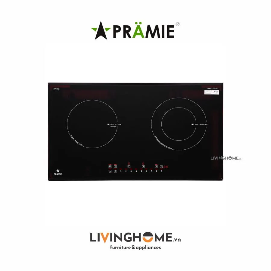 Bếp điện từ Pramie PRTH 2101 đôi tinh tế không kén nồi 6 Bếp điện từ Pramie PRTH 2101 đôi tinh tế không kén nồi - Ảnh 4
